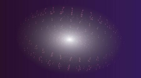 3d glowing galaxy against a blue backgroundのイラスト素材