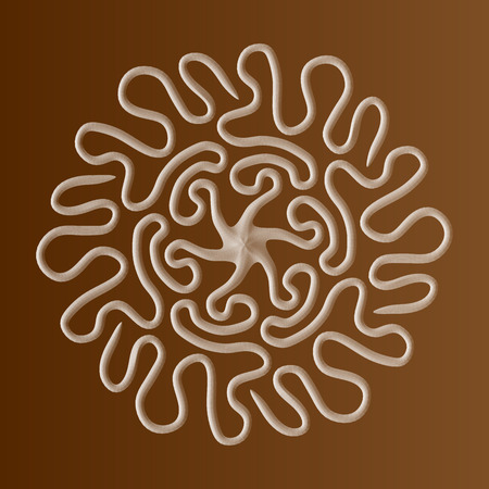 Mandala 3D . Mandala octopus.のイラスト素材