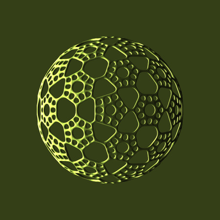 Metal Mandala, decorative flower, lace snowflake, embossed pattern, arabic ornament, indian ornament, 3D, round elementのイラスト素材