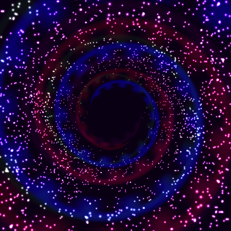 Particles moving in a spiral. receding tunnelのイラスト素材