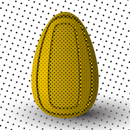 EPS10. Abstract golden egg decorated with dotsのイラスト素材