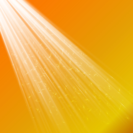 EPS10. Light Spotlight white. Template for light effect on a yellow background. Vector illustrationのイラスト素材