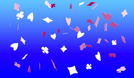 eps10. Pattern card suits. Casino and shape, decoration and game and poker. Vector illustrationのイラスト素材