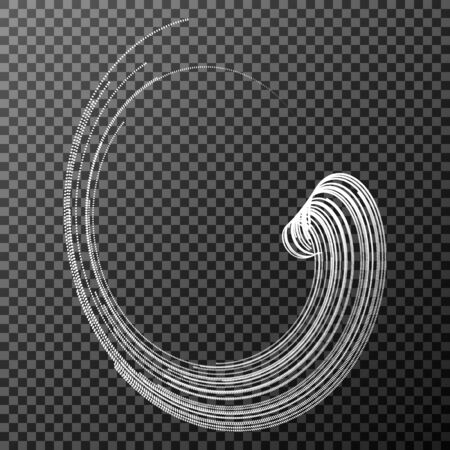 eps10. Spiral of particles on a transparent background. Business idea. Vector illustrationのイラスト素材