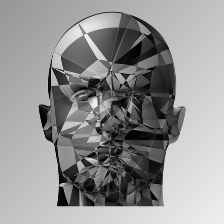 Broken head illustration.のイラスト素材