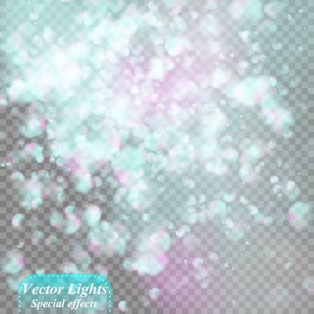 Eps10. Bokeh background. Snowflakes isolated. Vector illustration.のイラスト素材