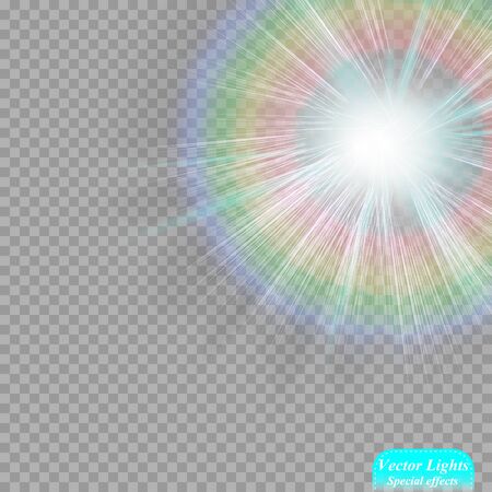 The sun's light effect. Sun raysのイラスト素材