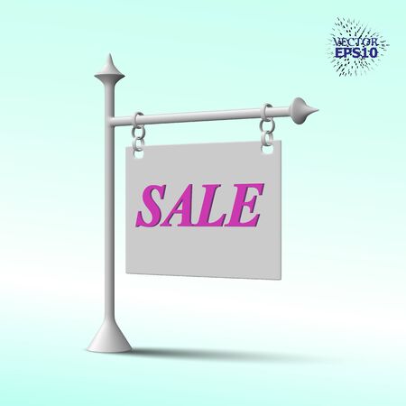 eps10. Vintage road sign labeled "SALE"のイラスト素材
