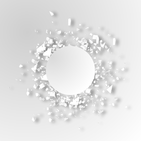 Vector explosion of a cloud of light splinters.のイラスト素材
