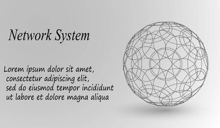 EPS10. Abstract Background with Dots Array and Lines. Connection Structure. Geometric Modern Technology Concept. Digital Data Visualization. Social Network Graphic Conceptのイラスト素材
