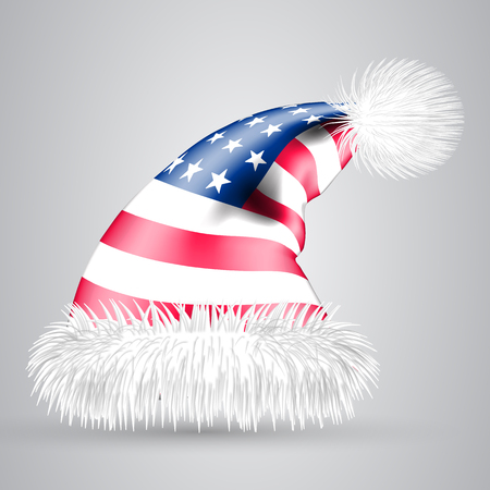 eps10. Cartoon Santa hat isolated on white backgroundのイラスト素材