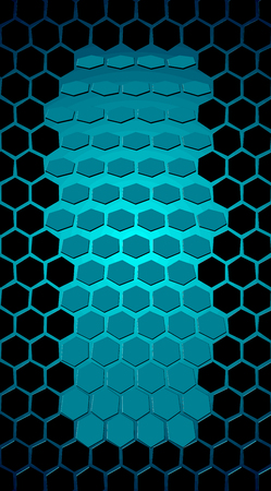 eps10. Hexagon vector texture. Hexagonal grid repeat pattern. Geometric pattern monochrome structure, graphic hexagon repeat background illustrationのイラスト素材