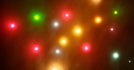 eps10. Colorful defocused bokeh lights background. Festive background with natural bokeh. Abstract blur background.のイラスト素材