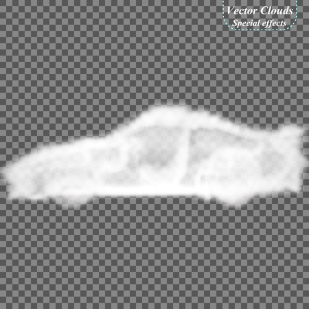 eps10. Transparent special effect stands out with fog or smoke. White cloud vector, fog or smogのイラスト素材