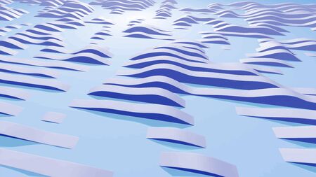 Blue wavy lines on the surface, vector illustration. Background for your design