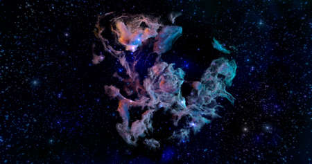 3d rendering. Space wallpaper and background. Universe with stars, constellations, galaxies, nebulae...