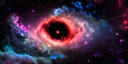 3d rendering. Space wallpaper and background. Universe with stars, constellations, galaxies, nebulae...