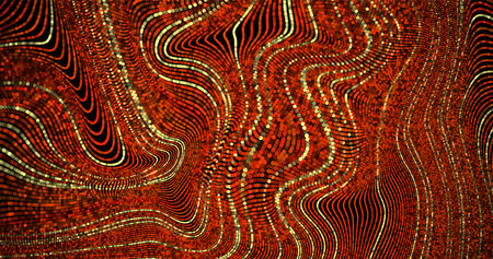 Wave pattern vector. 3D glowing abstract digital particles background. Technology concept. Abstract...