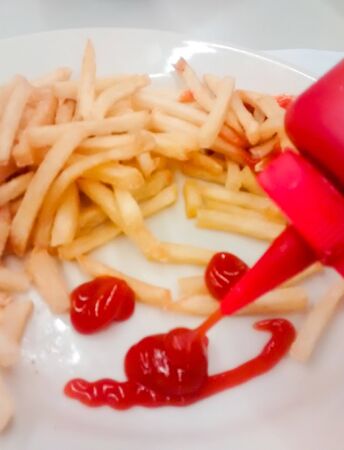 Ketchup Smiley Faceの写真素材