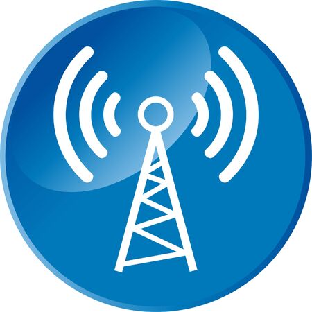 Radio antenna web buttonのイラスト素材