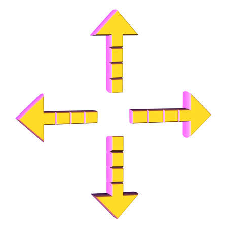 Arrows in four directions  の写真素材