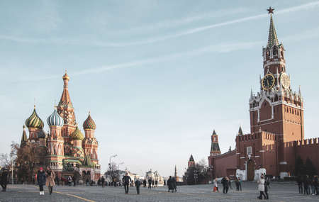 red square russia moscowのeditorial素材