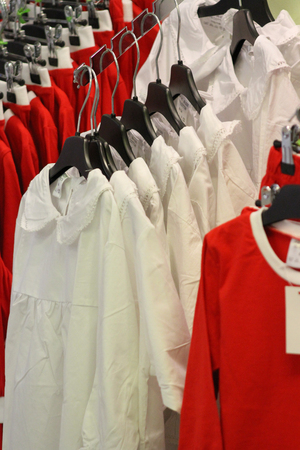 Clothes in a storeの写真素材