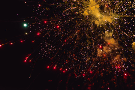 New Year's fireworks in the sky. background