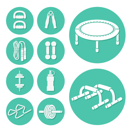 Fitness and Exercise Icons setのイラスト素材