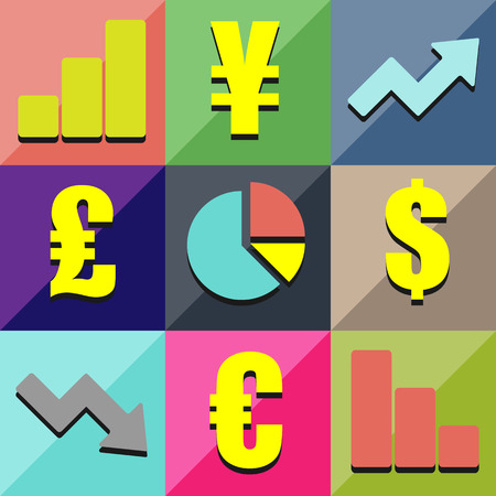 Financial and Currencyのイラスト素材