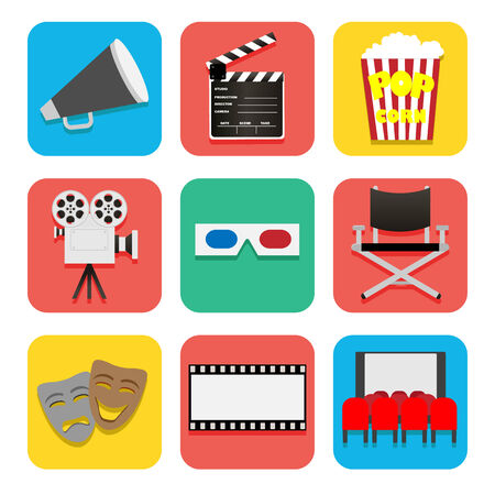 Movie icons setのイラスト素材