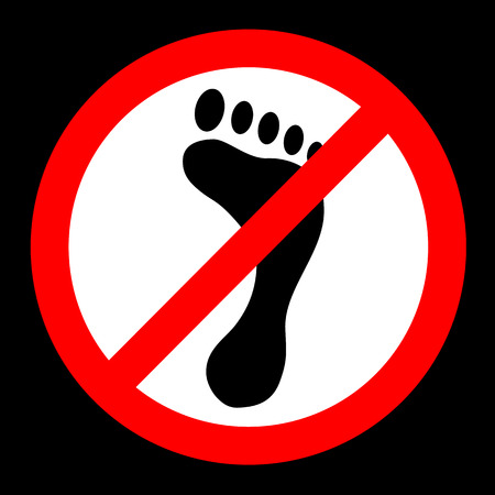 Sign for no walk icon great for any use. Vector EPS10.のイラスト素材