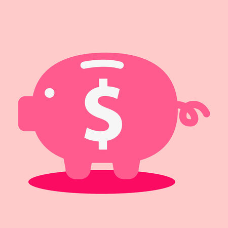 Saving Pig great for any use, Vector EPS10.のイラスト素材