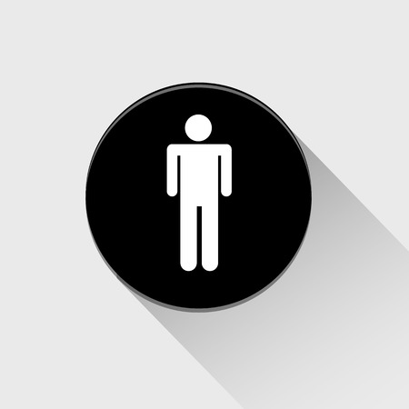 Man Toilet icon great for any use. Vector EPS10.のイラスト素材