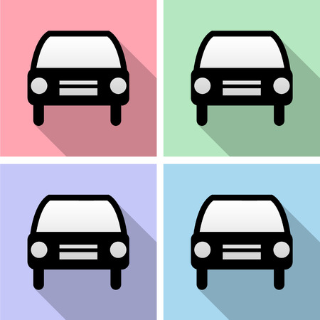 Car icons set great for any use. Vector EPS10.のイラスト素材