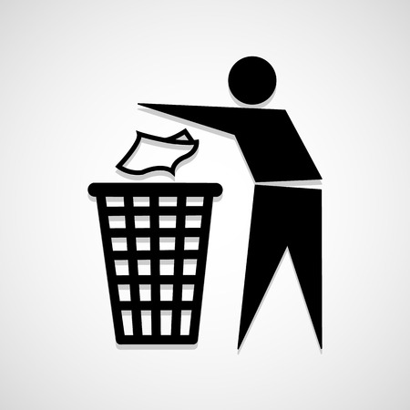 Trash bin icon great for any use. のイラスト素材
