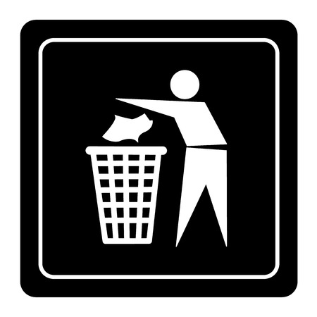 Trash bin or trash can icon great for any use.のイラスト素材