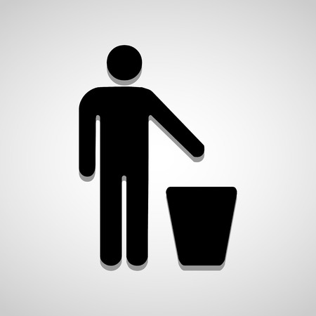 Do Not Litter Symbol icon great for any use.  のイラスト素材