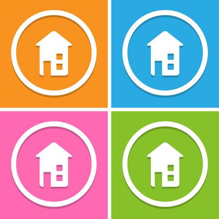 home icons setのイラスト素材