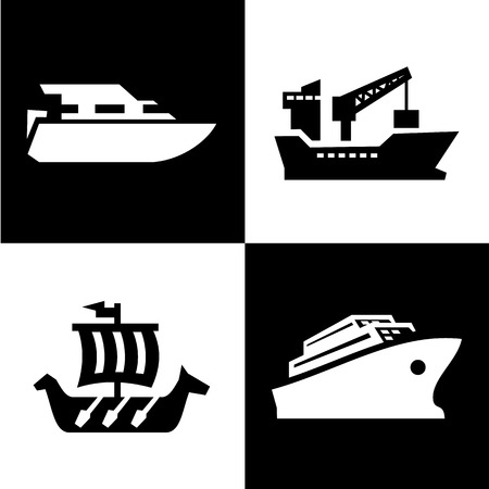 transportation icons setのイラスト素材