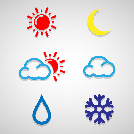 weather icons setのイラスト素材