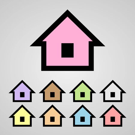 home icons set great for any use. Vector EPS10.のイラスト素材