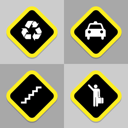 traffic icons set great for any use.のイラスト素材