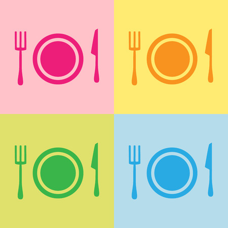 fork knife plate great for any use. のイラスト素材