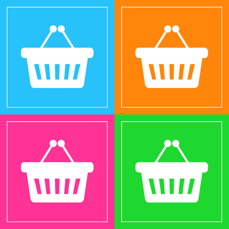 basket icons set great for any use.のイラスト素材