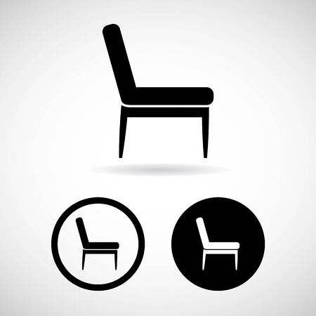 Chair icons set great for any use. Vector EPS10.のイラスト素材
