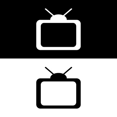 TV icons set great for any use. Vector EPS10.のイラスト素材