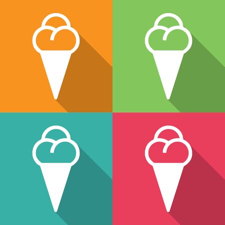 icecream icons set great for any use. Vector EPS10.のイラスト素材