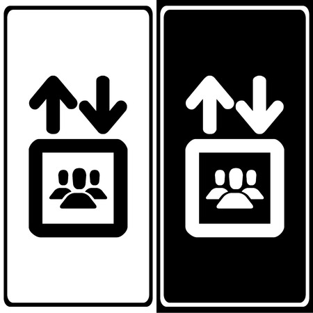 Elevator icons set great for any use. Vector EPS10.のイラスト素材