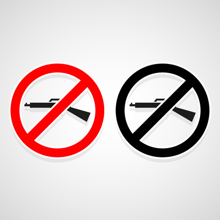 No Gun icons set great for any use. Vector EPS10.のイラスト素材